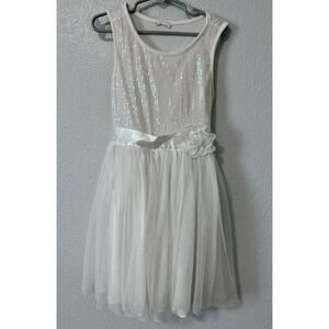 Girls Dresses Sequin‎ Birthday Party Dress Ruffle Sparkle 6T